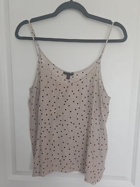 Light Beige Polka Dot Cami Tank Top - Women